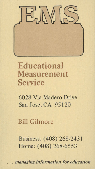 Educational Measurement Service Business Card